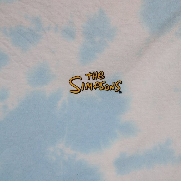 The Simpson's Character Graphic Blue Tie Dye SZ XL Unisex Short Sleeve T-Shirt - Picture 3 of 9